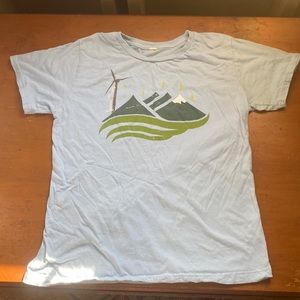 2013 Jason Moraz light blue with mountains t-shirt